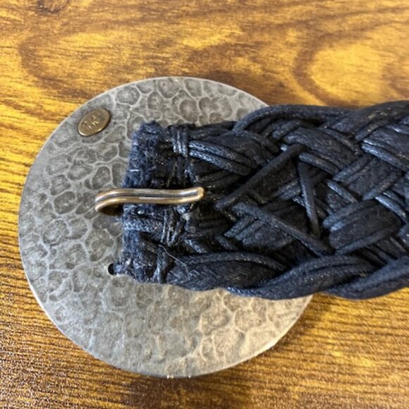 Unisex Black Woven Belt‎ w/Mixed Metal Buckle by Baer SF Made in the USA - Picture 5 of 5